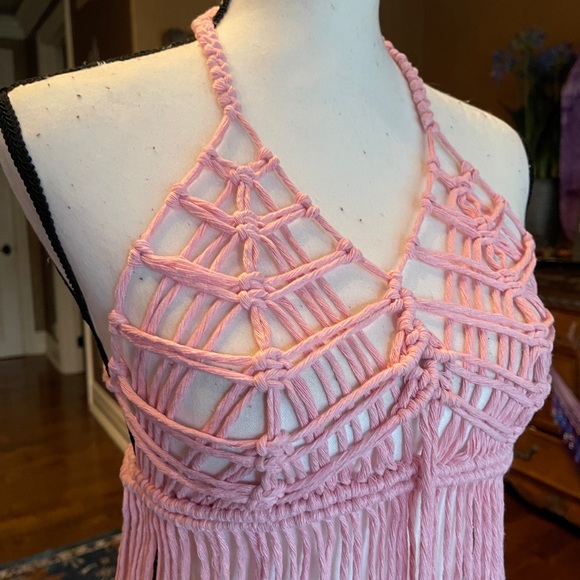 Handmade Macramé Corset Rope Dress - Picture 6 of 14